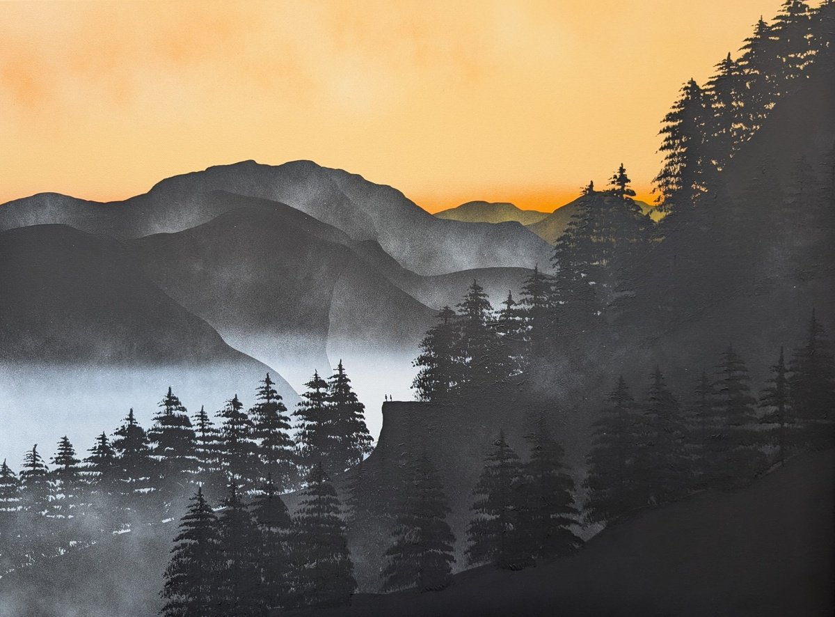 Landscape Acrylic Painting By Robert Owen Bloomfield, 31 X 24", ShaS?di?i?n 16, Original Artwork