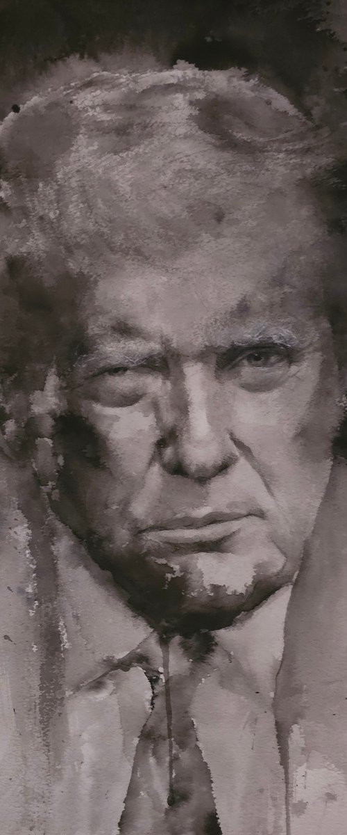 Donald J. Trump – Ink Portrait by Juliart