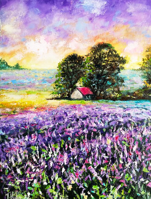 Lavender field by Tatajana Obuhova