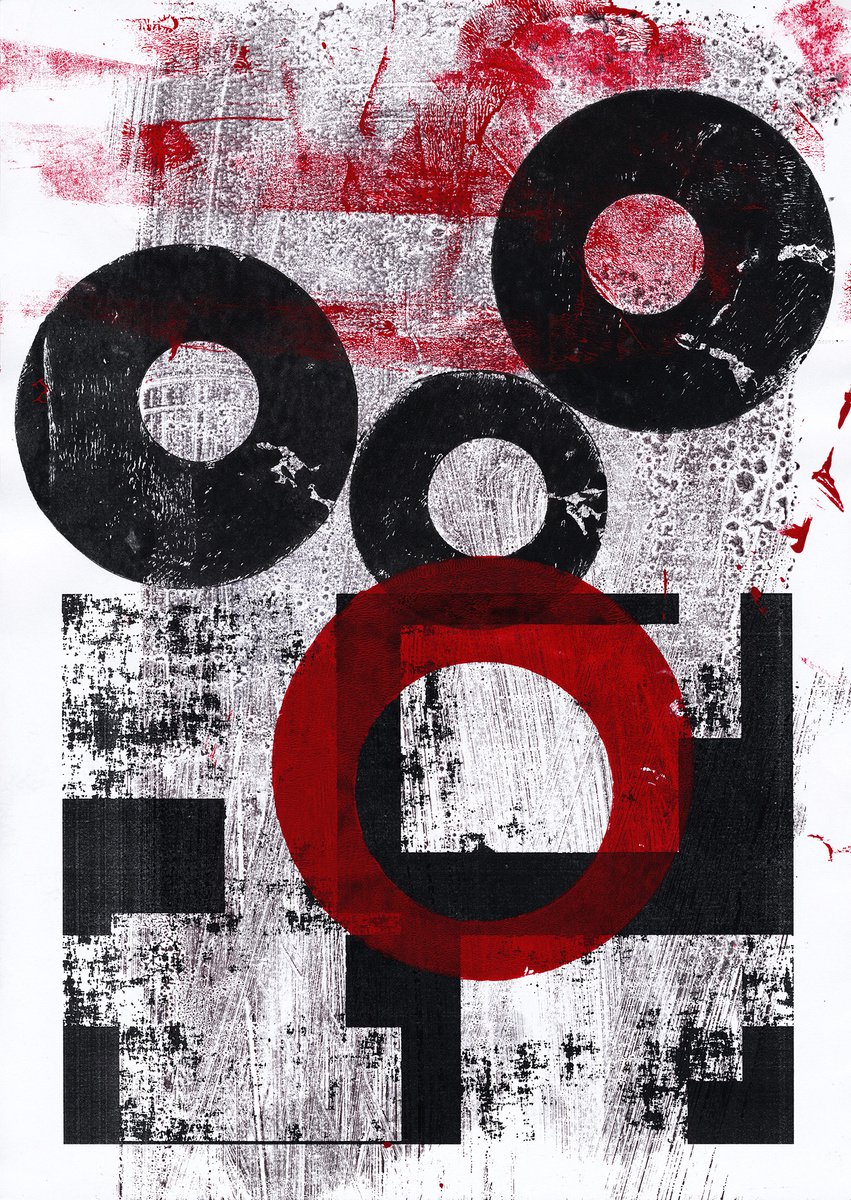 Abstract Collage By Petr Strnad, 11 X 14", Formation 18., Original Artwork