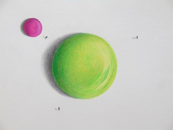 Blobs Of Paint In Pencil