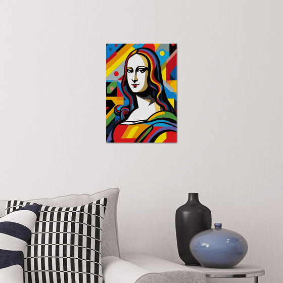 Mona Lisa in the style of Roy Lichtenstein