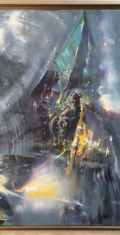 The last dream of a silk worm 2 Fanstastic grey mindscape about light mind traveling Eternity and perenity O Kloska by Kloska Ovidiu