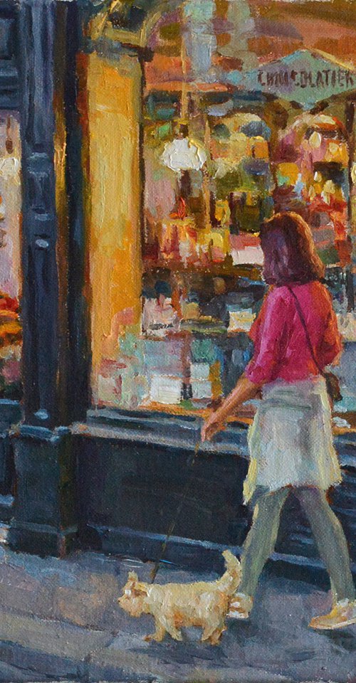 The lady with the dog by Vachagan Manukyan