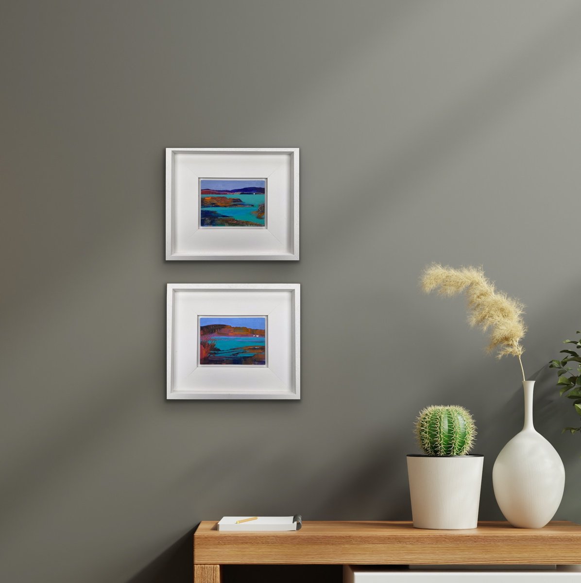 Impressionistic Landscape Acrylic Painting By Chrissie Havers, 14 X 12, Loch Series, Original Artwork