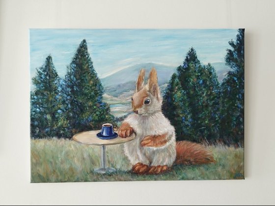 Squirrel In The Canadian Landscape