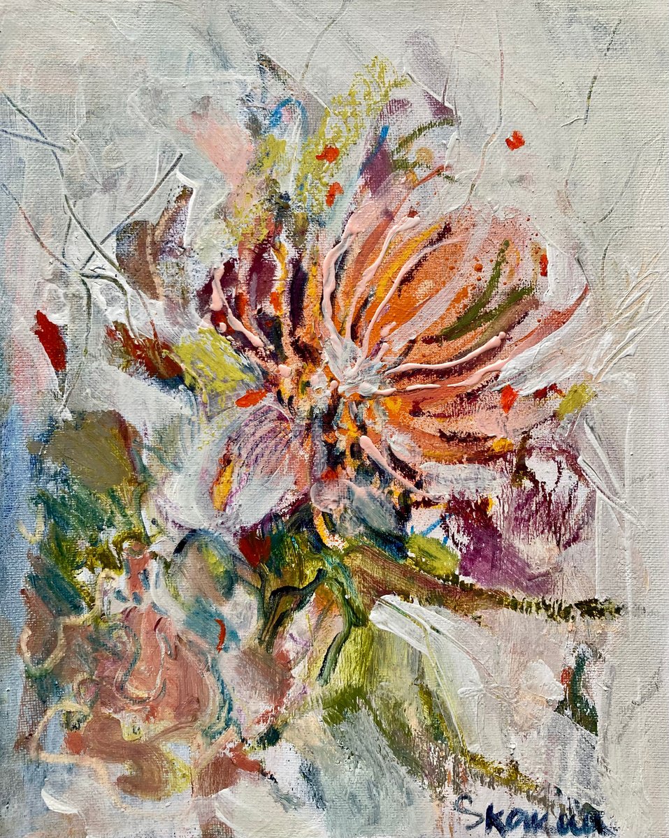 Expressive Oil Painting , White Seed By Mari Skakun, 10 X 12, Artwork For Sale On Artfinder