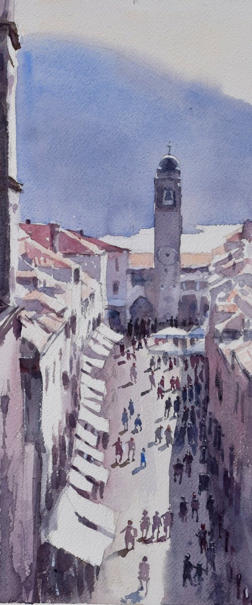 Dubrovnik  almost at noon by Goran Žigolić Watercolors