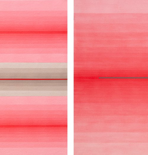 Two Sides Diptych Red by Catia Goffinet