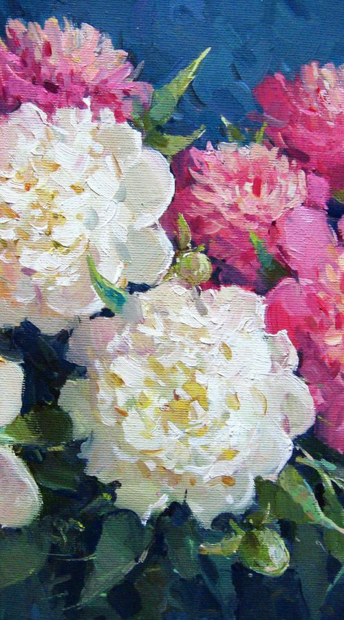 Peonies by Vladimir Lutsevich