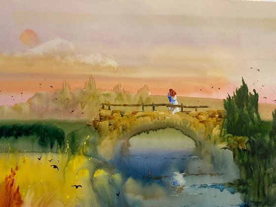 Watercolor “Summer Love II” perfect gift