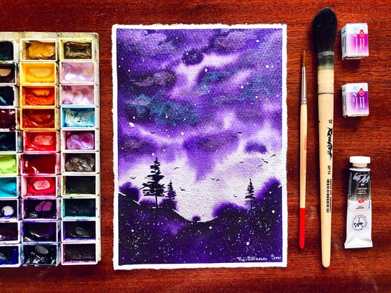 Purple galaxy night #2