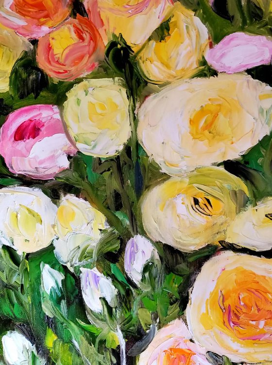 Summer day, rose garden