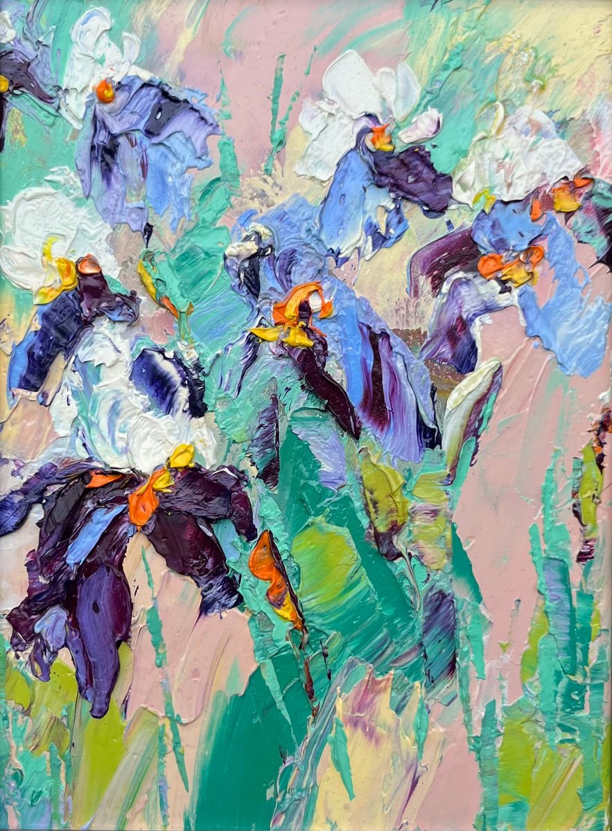 Abstract Botanical Oil Painting By Svitlana Andriichenko, 7 X 9", Dawn, Original Artwork