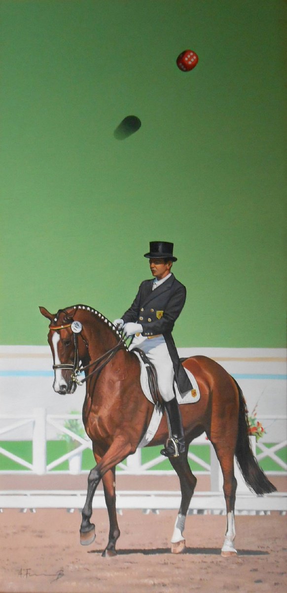 Racing horse and jockey by Alexander Titorenkov