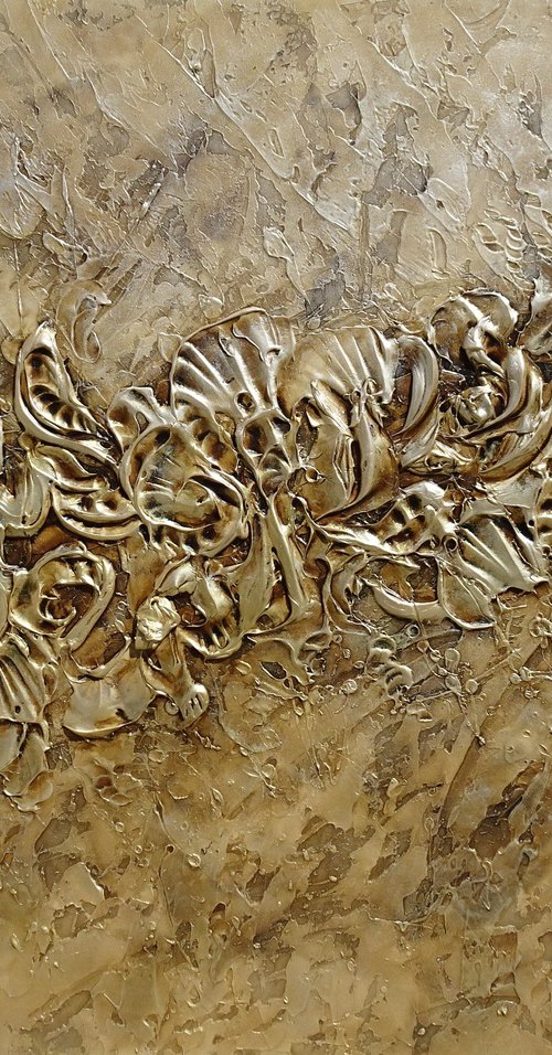 Gold Bronze Abstract by Sveta Osborne