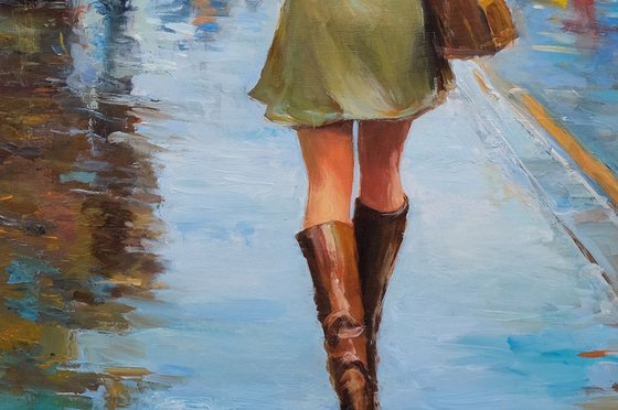 A Rainy Day in London Streets