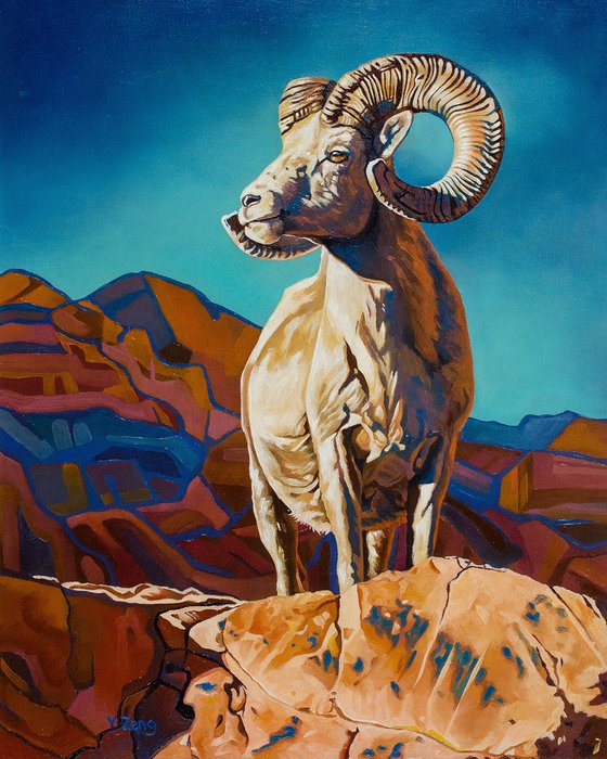 Mountain pride bighorn sheep/Ram