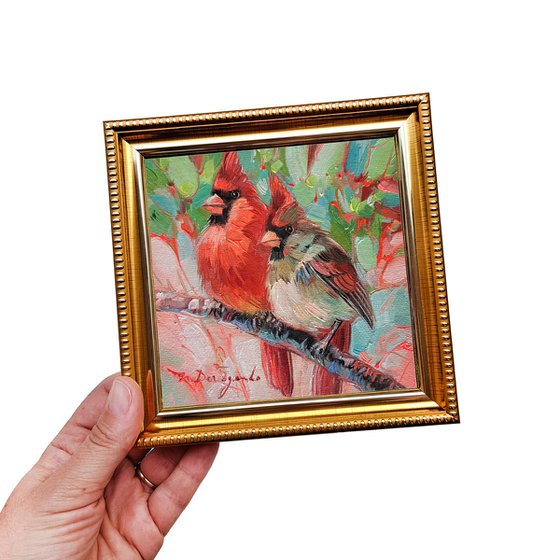 Cardinal bird painting