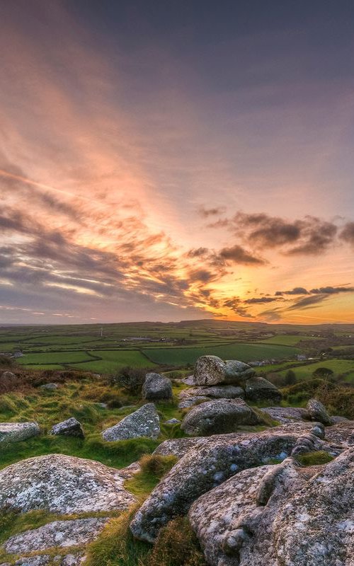 Trencrom Sunset Photographic Print by Kieran Brimson