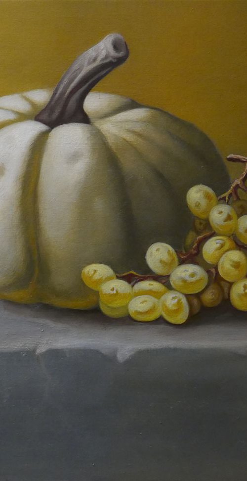 Queen White Pumpkin accompanied by counsellors. by Philippe Olivier