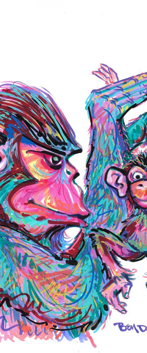 Swingtime Chimpanzee by Ben De Soto
