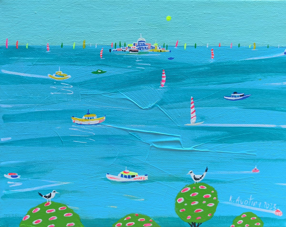  Holy Island By Katrina Avotina, 10 X 8, Artwork For Sale On Artfinder