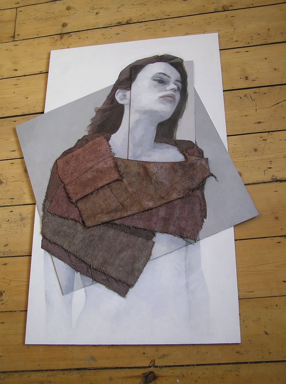 "Cessair" Mixed Media Portrait
