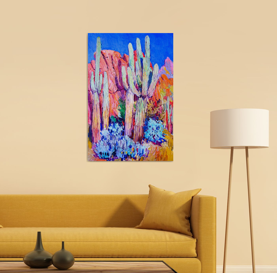 Saguaro Cactuses, Arizona Landscape