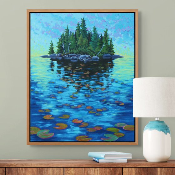 Island with Water Lilies