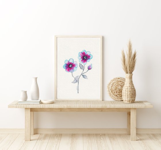 Fuchsia and blue flower