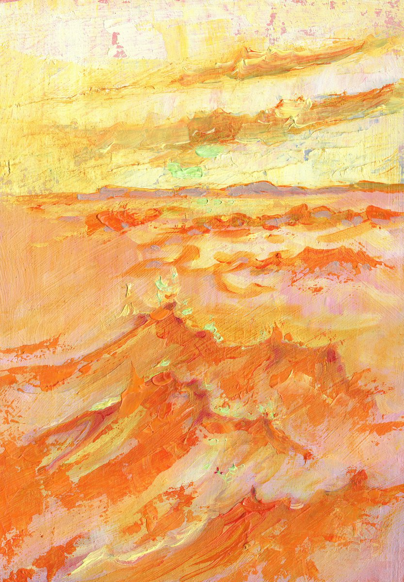 Tangerine Seascape by Mary Kemp