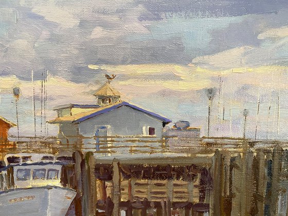 Overcast At Fisherman's Wharf plein air seascape