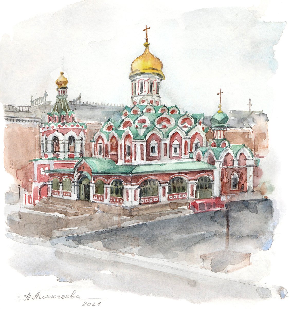 Kazan Cathedral in the Red Square by Tatiana Alekseeva