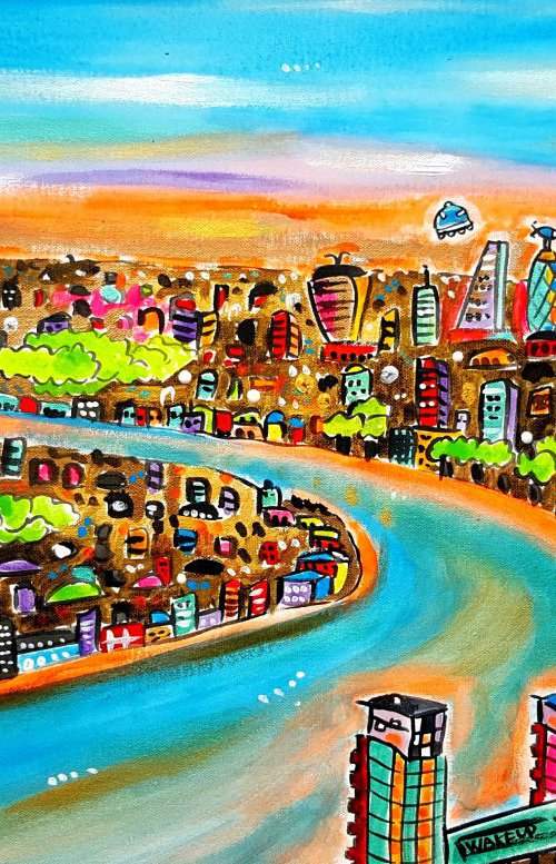 Wonderful panoramic view of London in a parallel dimension by Maria Luisa  Azzini