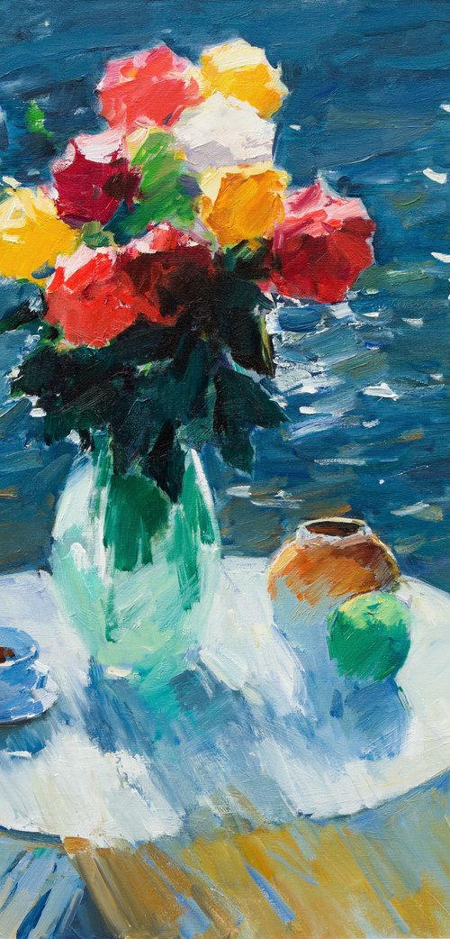 Roses by the Sea by Aleksandr Kryushyn