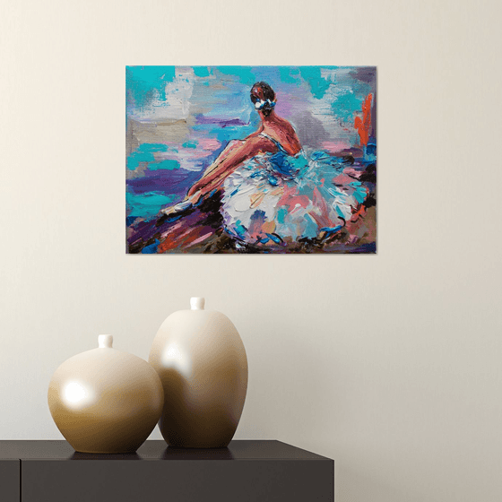 Pause- Ballerina Painting on Canvas