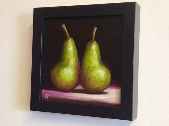 Pair of Pears  framed still life