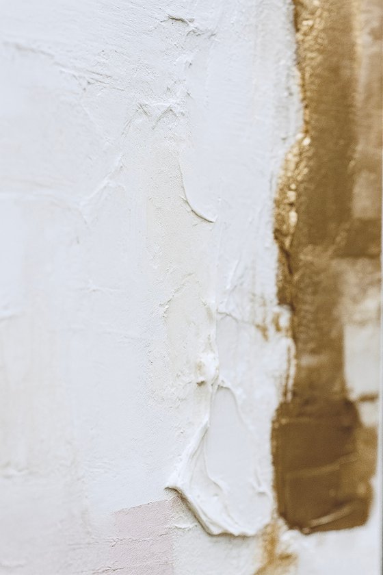 Powder Pink and Gold Abstract