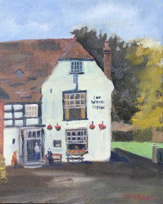 The White Horse at Chilham, oil painting