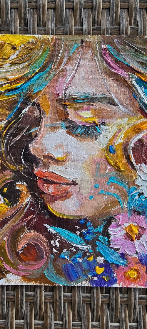 Face painting on canvas by Annet Loginova