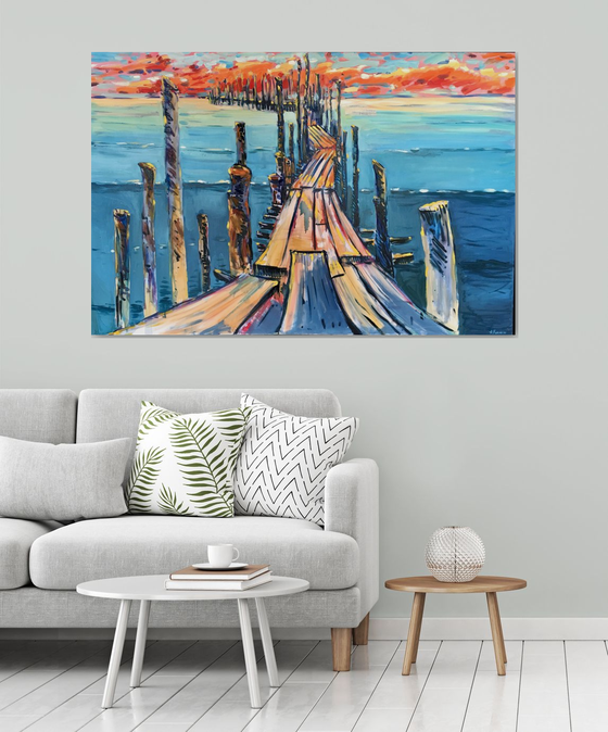 Pier to infinity, 150 x 100