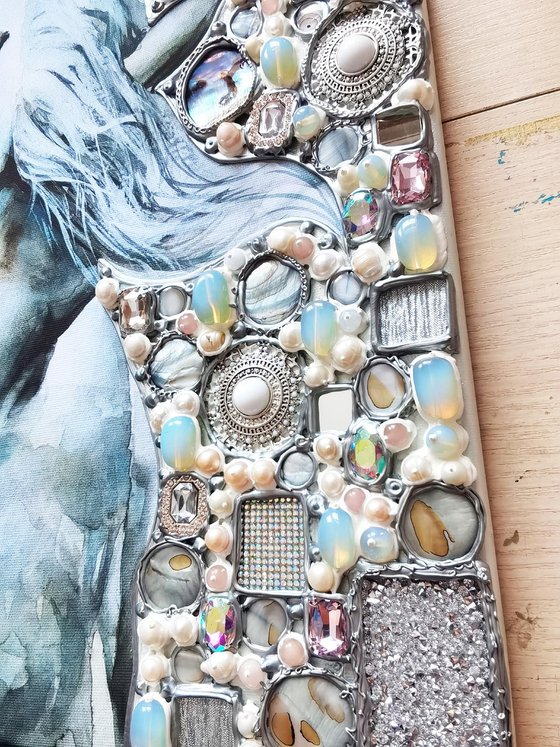 Moonlit White Horse. Tenderness