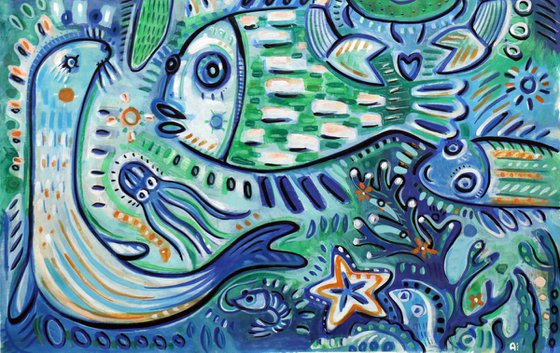 UNDERSEA WORLD 115x215cm