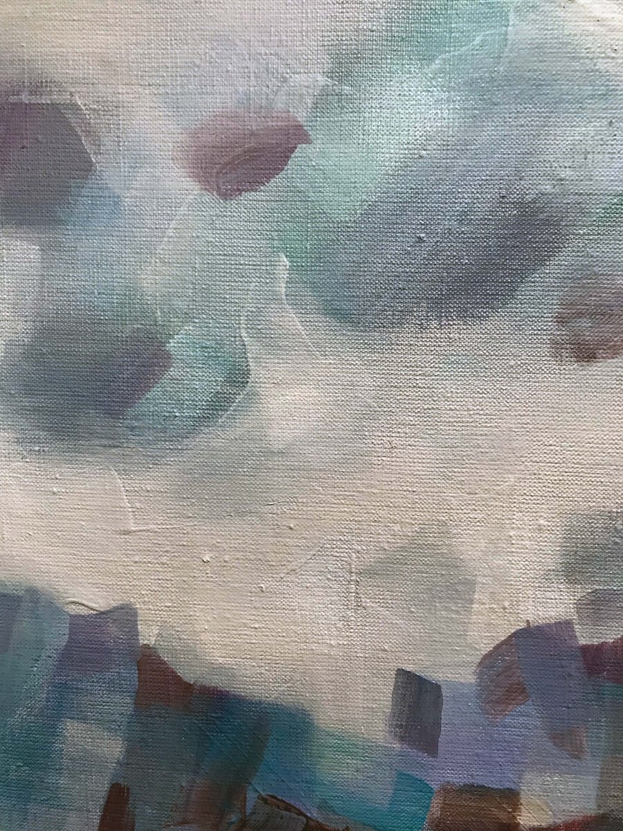 Abstract Acrylic Painting By Galina Poloz, 59 X 30, Road To The Lavender Field 3., Original Artwork