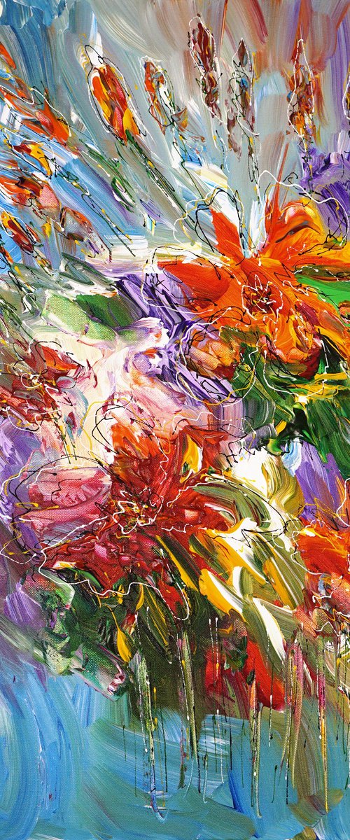 Red Flowery Symphony XS 1 by Peter Nottrott