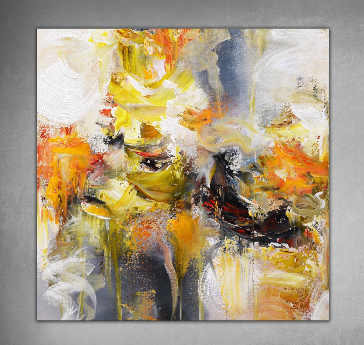 Abstract Acrylic Painting By Andrada Anghel, 24 X 24, Exploring Emotion Iv, Original Artwork