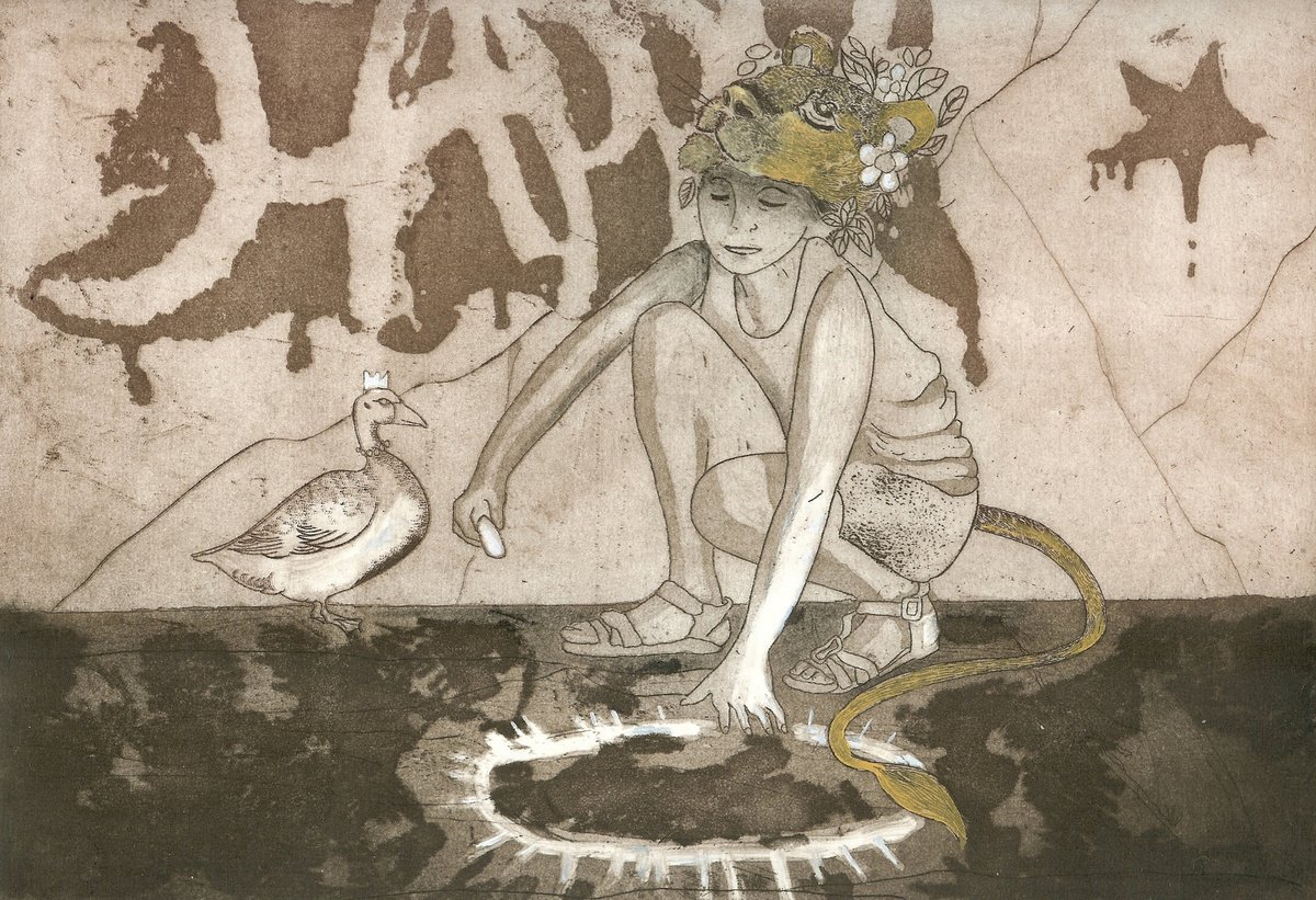 Surrealistic Portrait Etchings & Engravings By Jane Daniell, 12 X 9, Graffiti, Original Artwork