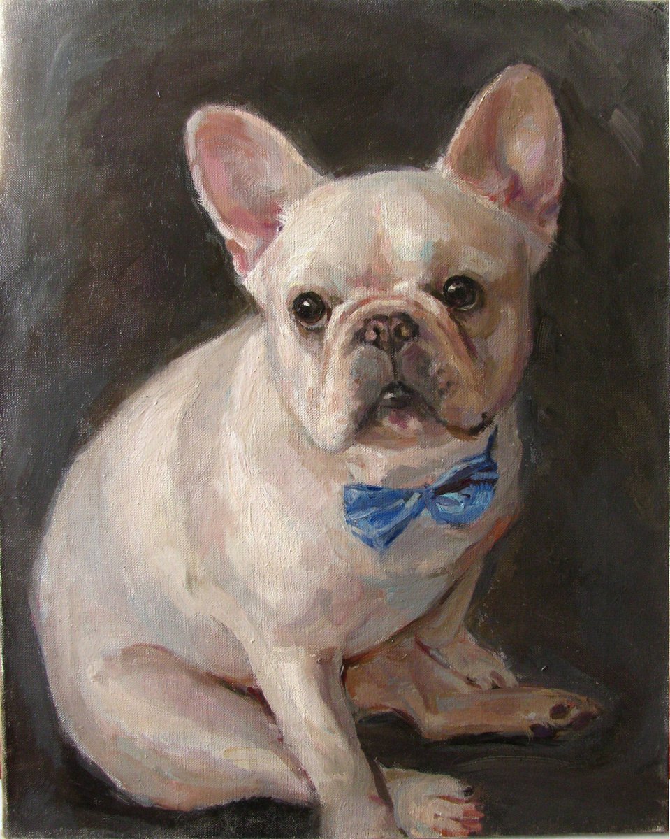 White bulldog by Nina Ezerskaya