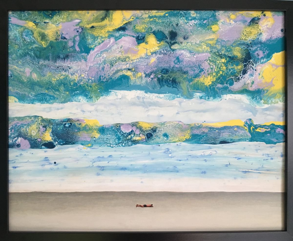 Landscape Painting By Stefano Pallara, 20 X 17", Emotional Decluttering, Original Artwork